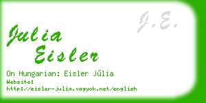 julia eisler business card